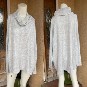 NEW Time & Tru Ribbed Cowl Neck Pullover Sweater (XXL)